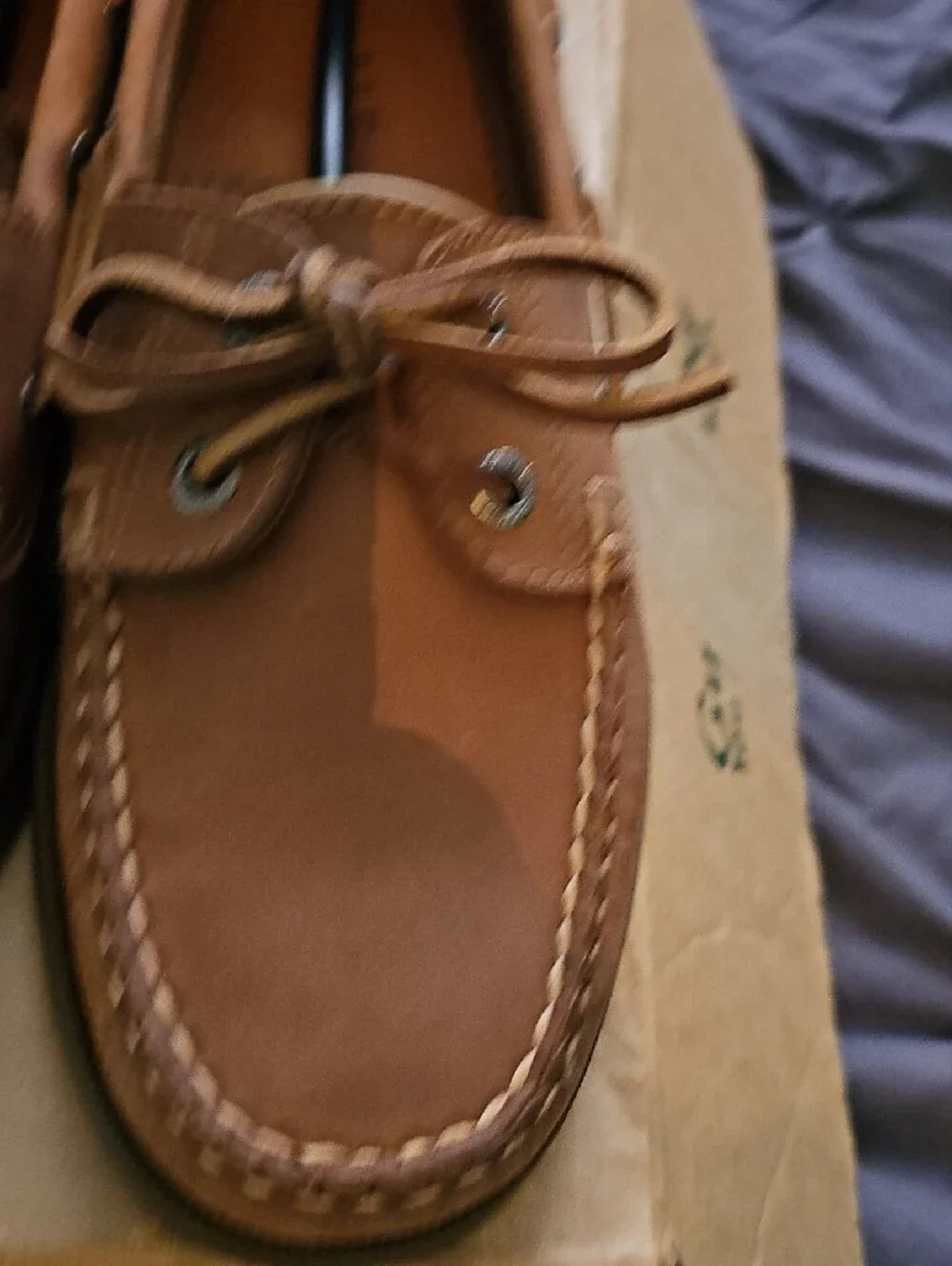 L.L. Bean Men's Tan Leather Boat Shoes